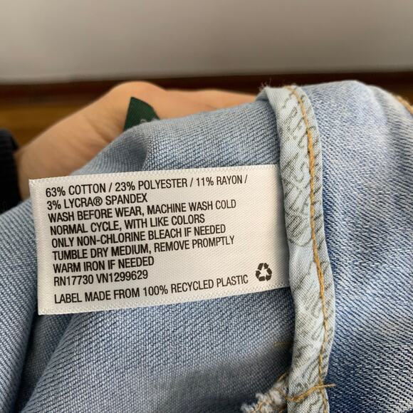 Wild Fable Notch Front Seamed Jean Mini Skirt - Picture 10 of 10